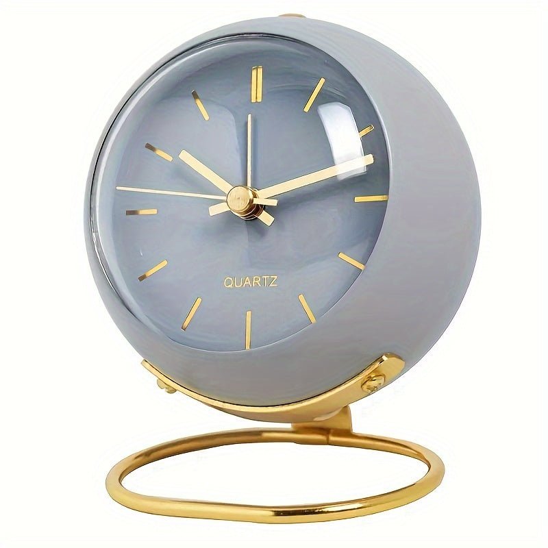 Skanto | Buzzley Retro Stiller Wecker – Vintage Metall-Analogwecker mit Nachtlicht