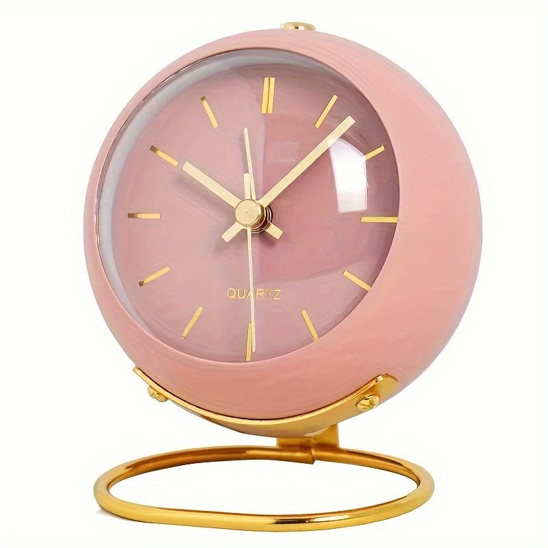 Skanto | Buzzley Retro Stiller Wecker – Vintage Metall-Analogwecker mit Nachtlicht