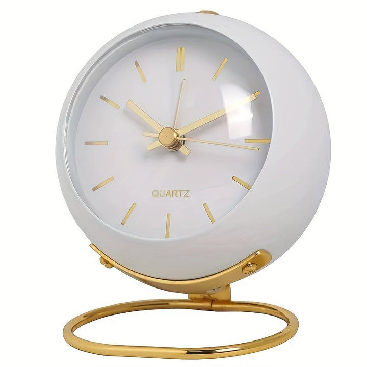 Skanto | Buzzley Retro Stiller Wecker – Vintage Metall-Analogwecker mit Nachtlicht