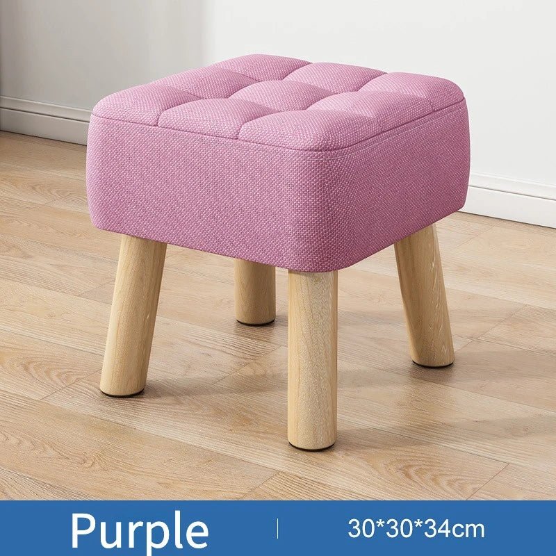 Skanto | Gepolsterter Ottoman Pouf im Retro-Stil in Pastellfarben