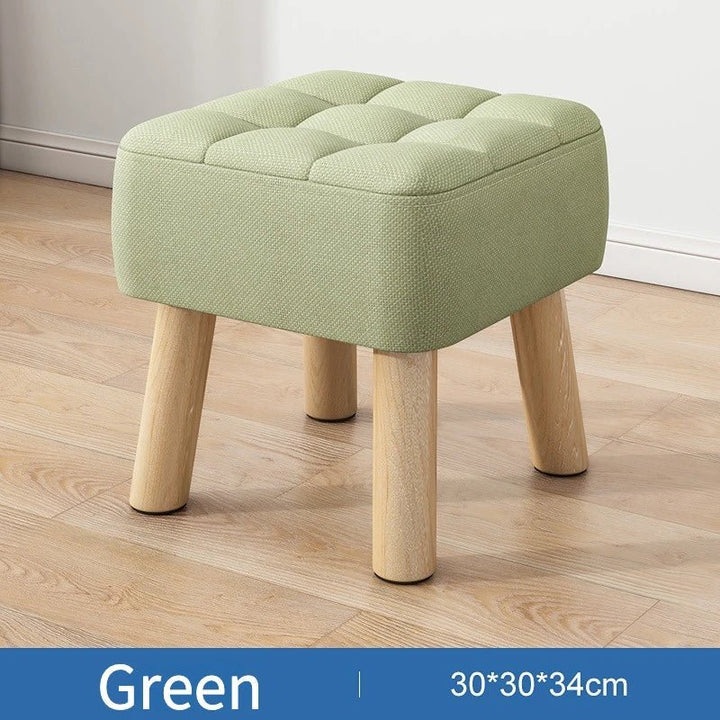 Skanto | Gepolsterter Ottoman Pouf im Retro-Stil in Pastellfarben