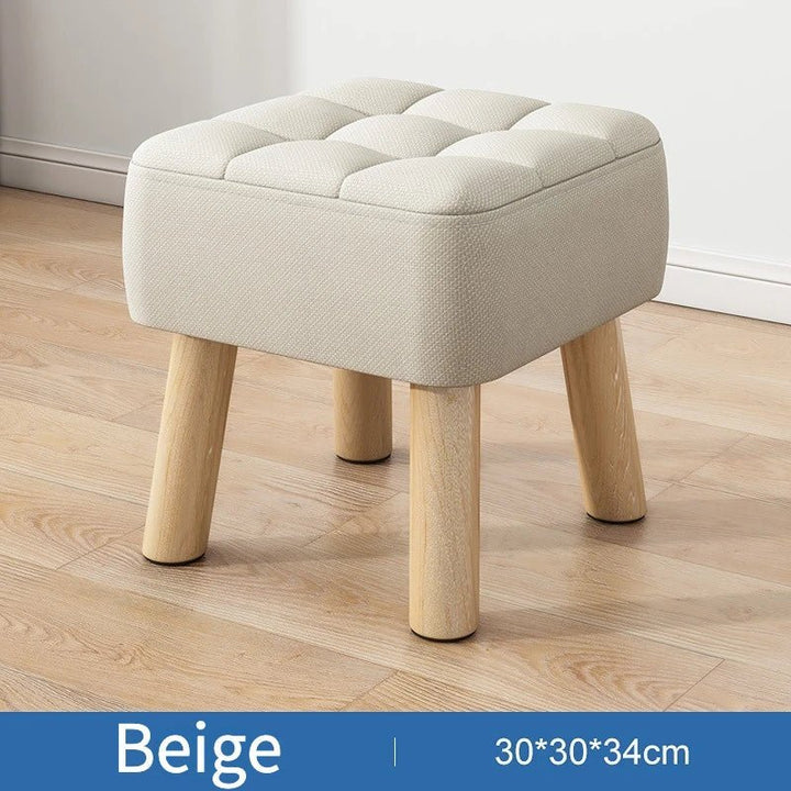 Skanto | Gepolsterter Ottoman Pouf im Retro-Stil in Pastellfarben