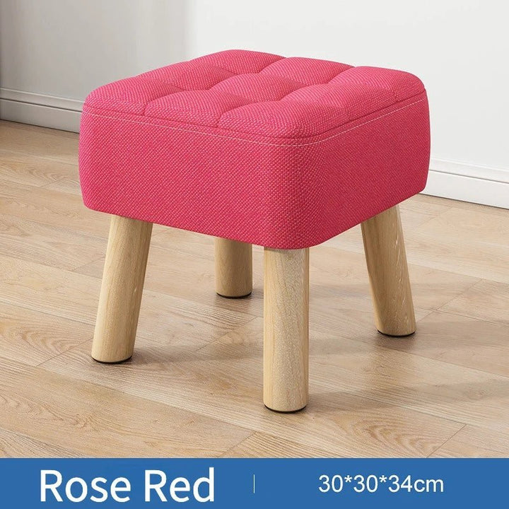 Skanto | Gepolsterter Ottoman Pouf im Retro-Stil in Pastellfarben