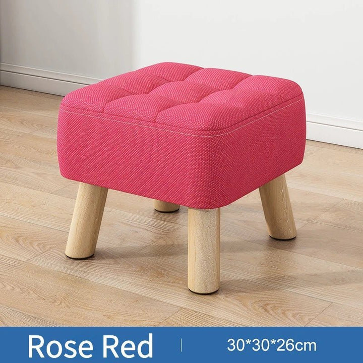Skanto | Gepolsterter Ottoman Pouf im Retro-Stil in Pastellfarben
