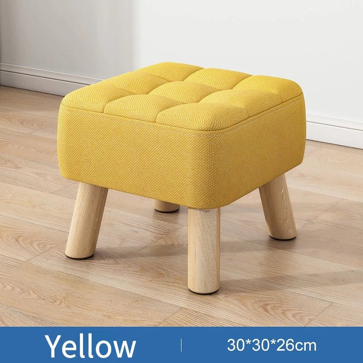 Skanto | Gepolsterter Ottoman Pouf im Retro-Stil in Pastellfarben