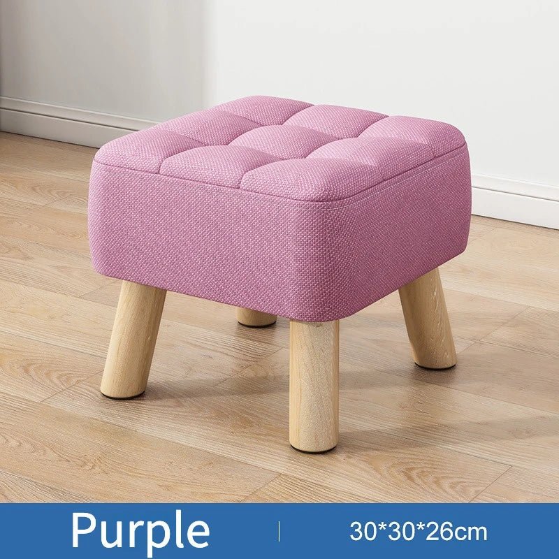 Skanto | Gepolsterter Ottoman Pouf im Retro-Stil in Pastellfarben