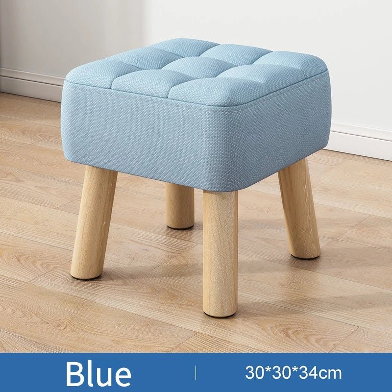 Skanto | Gepolsterter Ottoman Pouf im Retro-Stil in Pastellfarben