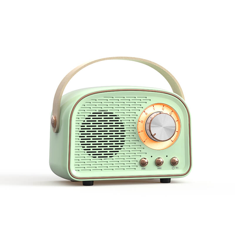 Skanto | Retro Runder Radio Bluetooth Lautsprecher | Kabellos | Tragbar | Stylischer Sound für Zuhause und unterwegs