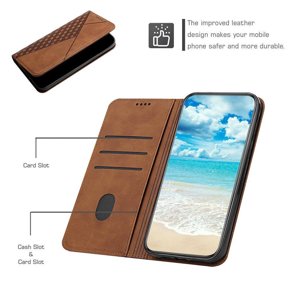 Skanto | Brieftaschenhülle mit Rautenmuster für Samsung Galaxy S21/S20