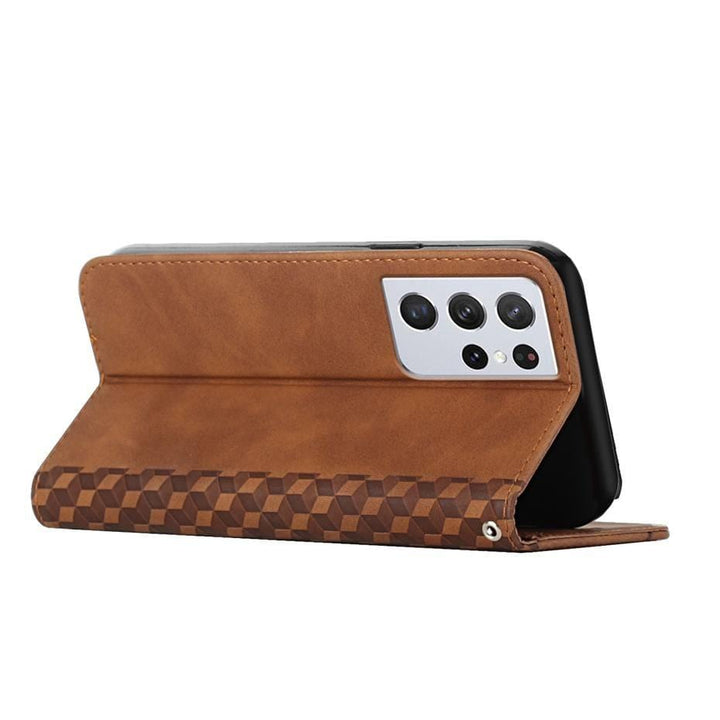 Skanto | Brieftaschenhülle mit Rautenmuster für Samsung Galaxy S21/S20