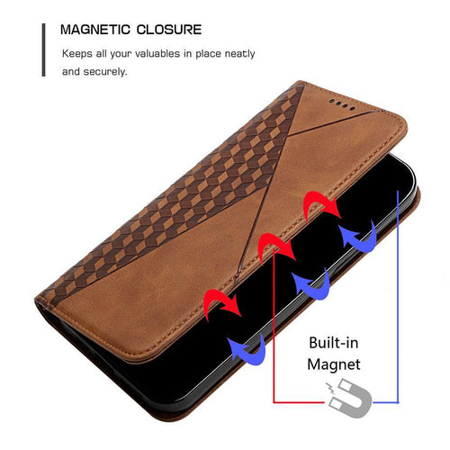 Skanto | Brieftaschenhülle mit Rautenmuster für Samsung Galaxy S21/S20