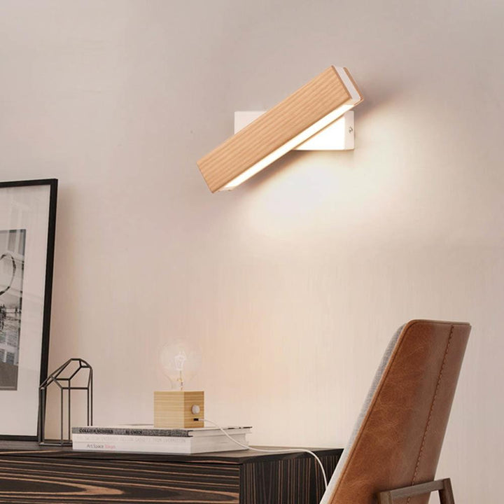 Skanto | Drehbare Holz-LED-Wandlampe - Jasper