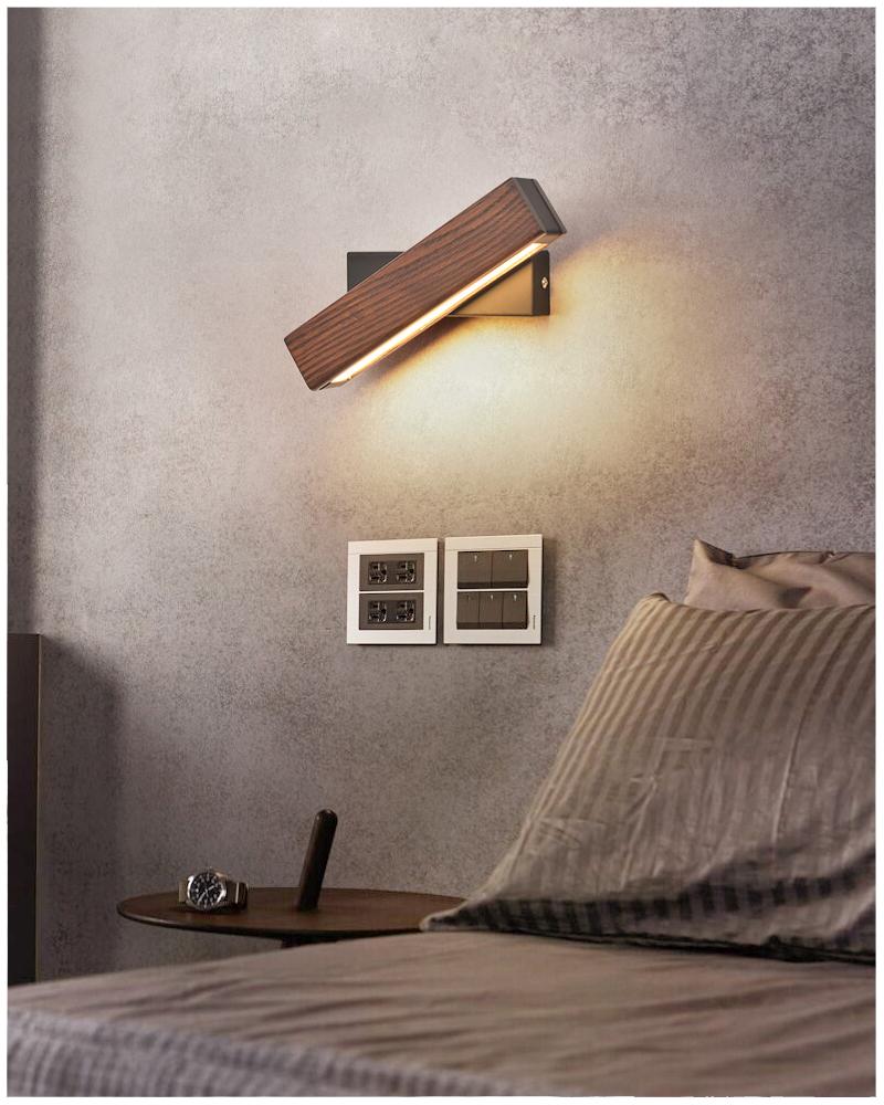 Skanto | Drehbare Holz-LED-Wandlampe - Jasper