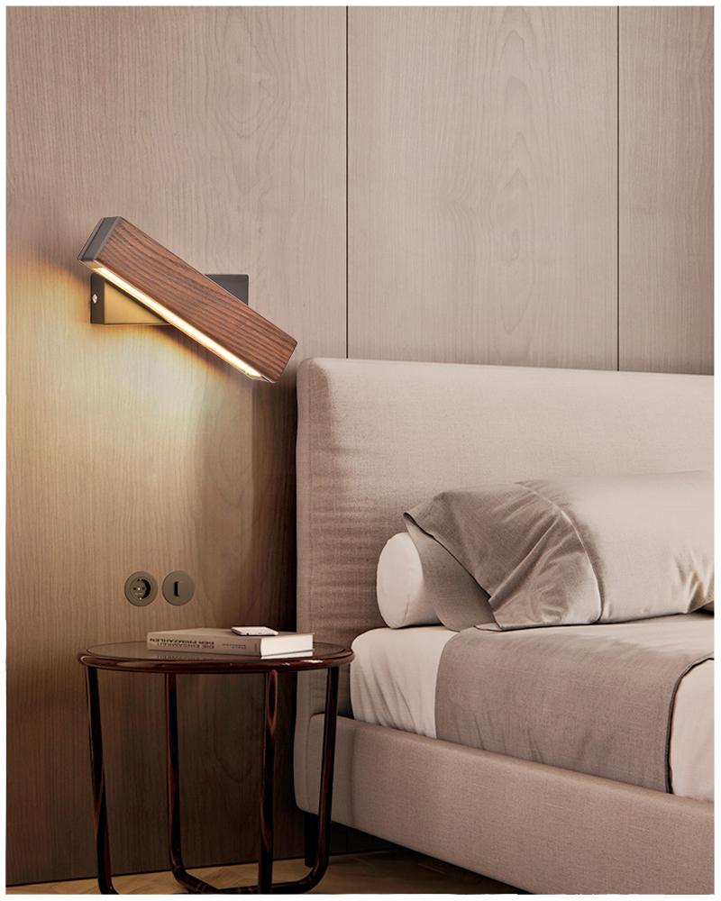 Skanto | Drehbare Holz-LED-Wandlampe - Jasper