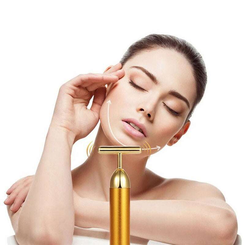 Skanto | Energy 24K Gold T Beauty Bar Gesichtsroller-Massagegerät