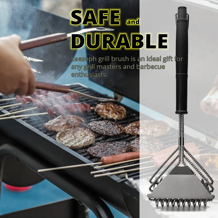 Rostbeständige Edelstahl-Grillbürste ohne Borsten | Skanto