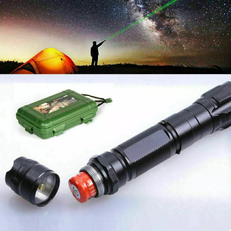 Skanto | Wiederaufladbarer grüner Laserpointer mit großer Reichweite und Taschenlampe