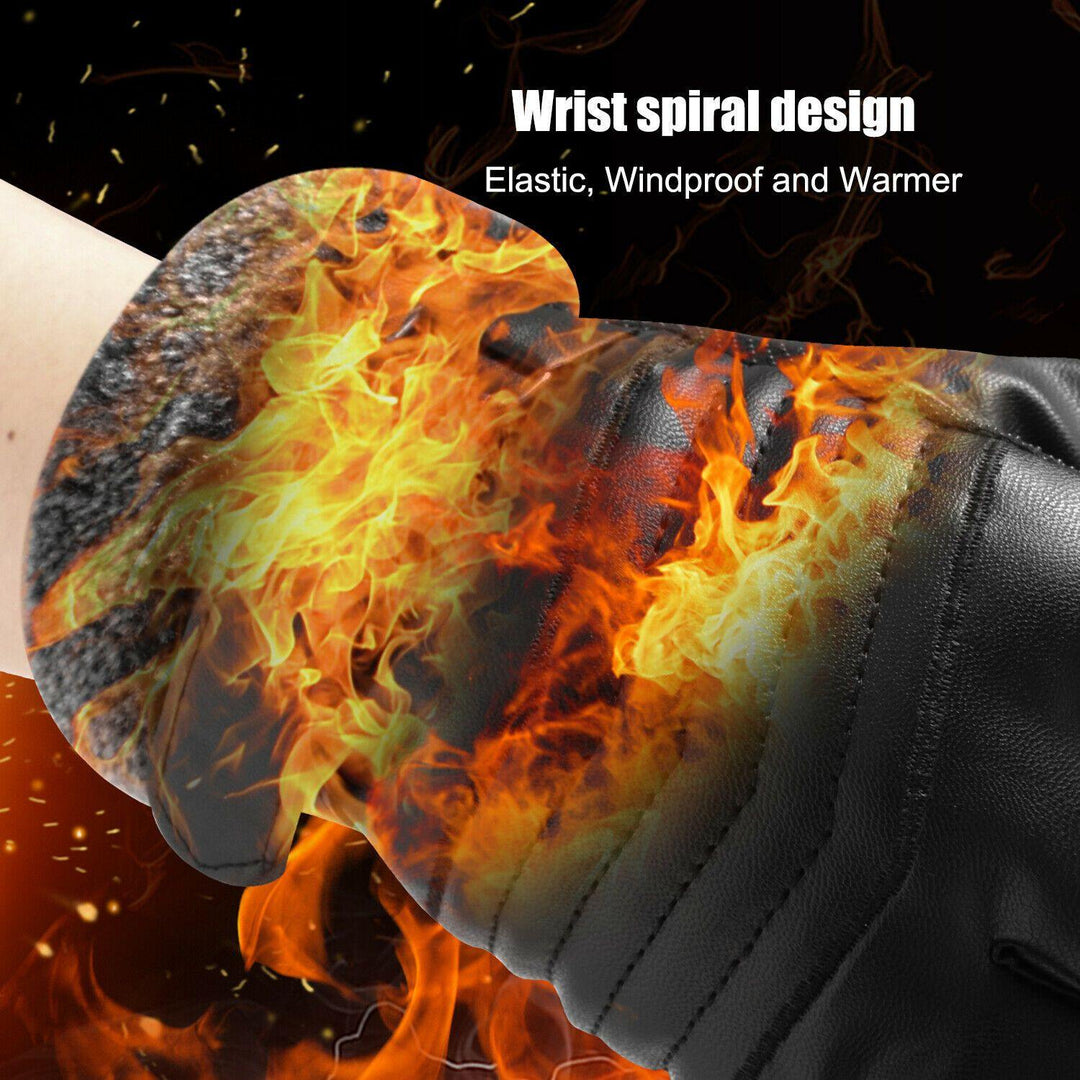 Skanto | -30℃ Wasserdichte, Warme Leder-Skihandschuhe für den Winter | Touchscreen-kompatibel