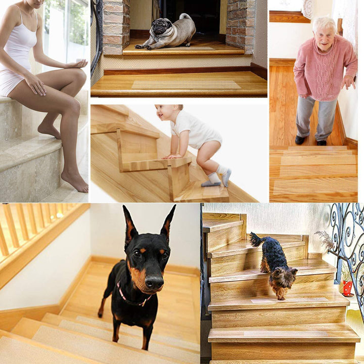 Skanto | Transparente rutschfeste Treppenstufenmatten – Indoor Sicherheits-Grip-Tape für Treppen