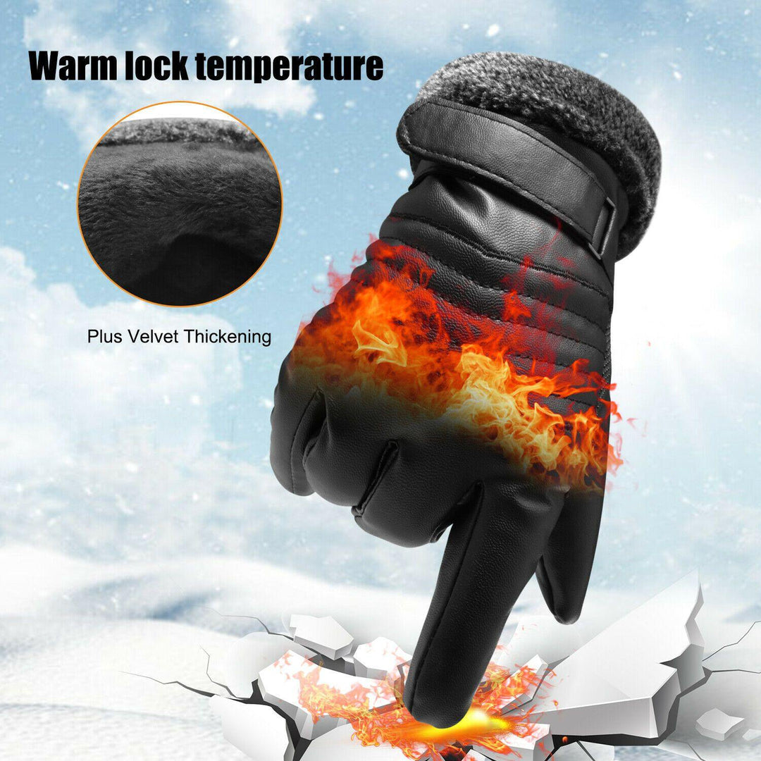 Skanto | -30℃ Wasserdichte, Warme Leder-Skihandschuhe für den Winter | Touchscreen-kompatibel