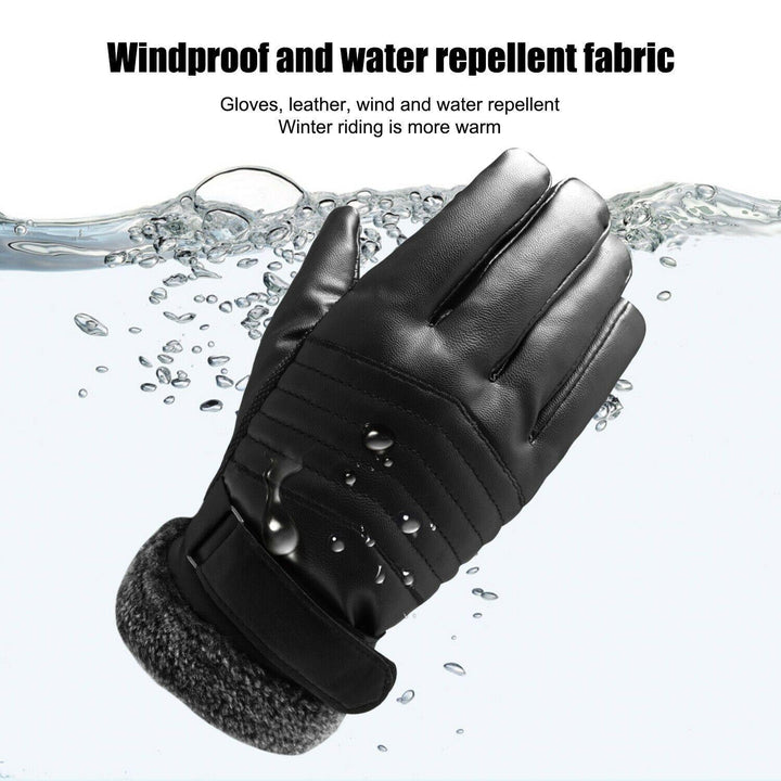 Skanto | -30℃ Wasserdichte, Warme Leder-Skihandschuhe für den Winter | Touchscreen-kompatibel