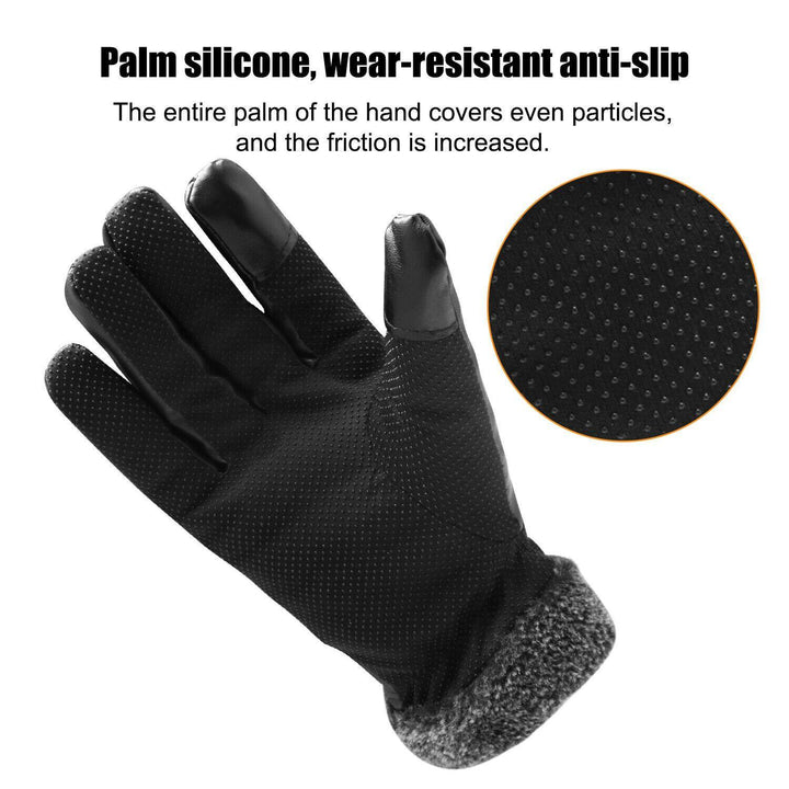 Skanto | -30℃ Wasserdichte, Warme Leder-Skihandschuhe für den Winter | Touchscreen-kompatibel
