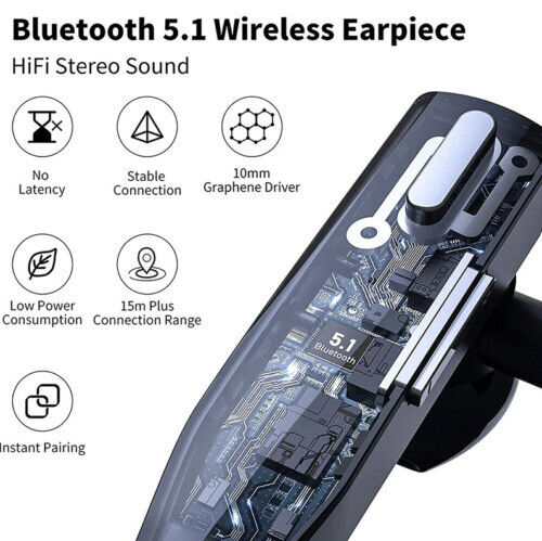 Skanto | Trucker Dual Mic Kabellose Bluetooth 5.1 Kopfhörer & Earbuds mit Geräuschunterdrückung