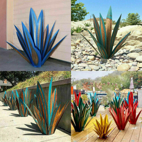 Skanto | Eternal Agave – Handgefertigte Garten-Metallskulptur aus Edelstahl für Innen- und Außendekoration