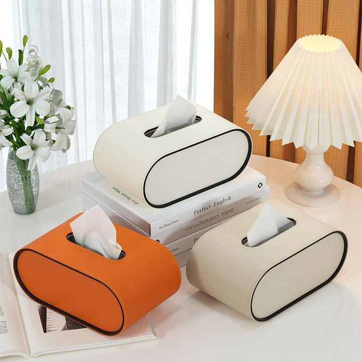 Skanto | Weave Box – Ovale Eleganz – Lederdesign – Funktional & Stilvoll