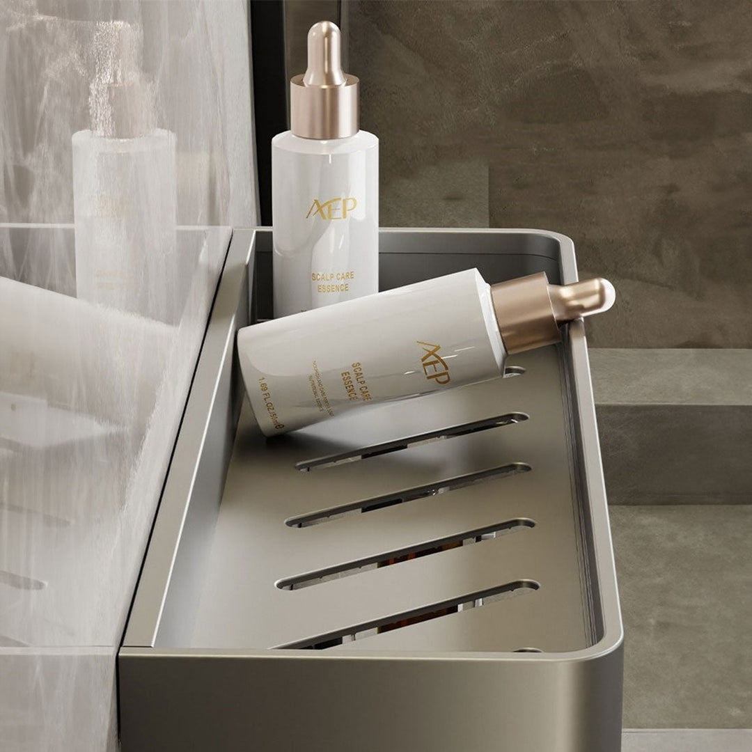 Skanto | Moderne, elegante graue Badregale
