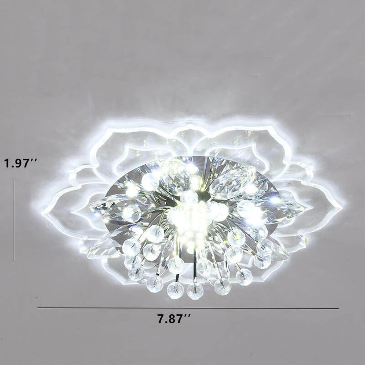 Skanto | GlowPetal LED-Kristall-Deckenleuchte | Blumenförmig | Modernes Design | Energiesparend | Dekorative Beleuchtung