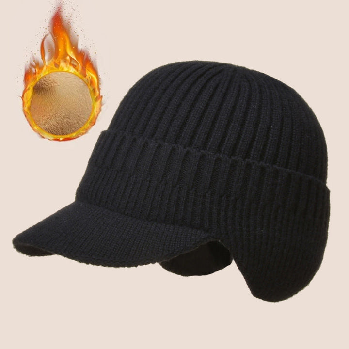 Skanto | Elastische, warme Ohrenschutz-Strickmütze für Outdoor-Fahrten