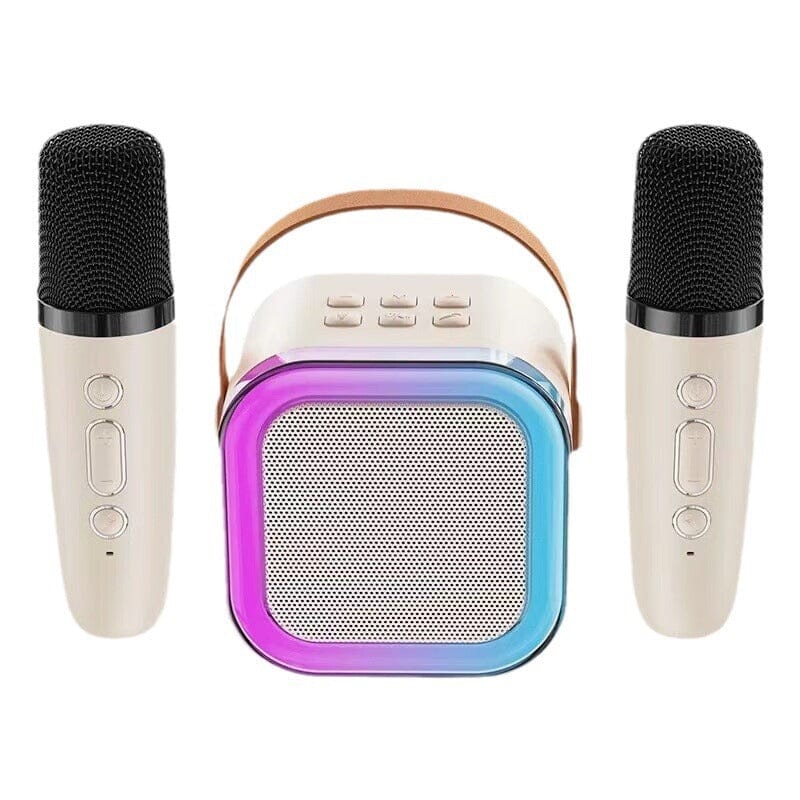 Mini-Karaoke-Maschine mit kabellosen Mikrofonen | Skanto