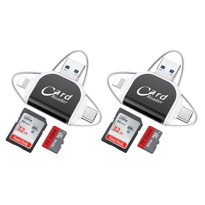 Skanto | 4-in-1 Universal SD TF Kartenleser mit mehreren Anschlüssen