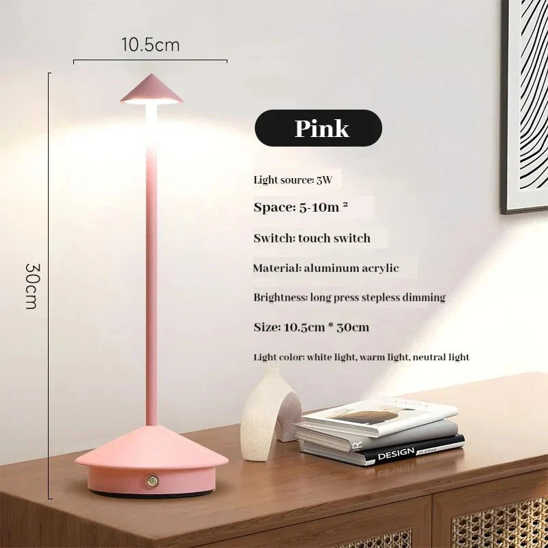 Skanto | Elegante wiederaufladbare Metall-Tischlampe