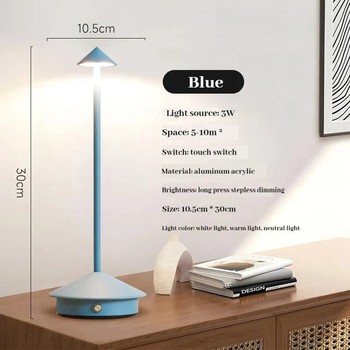 Skanto | Elegante wiederaufladbare Metall-Tischlampe