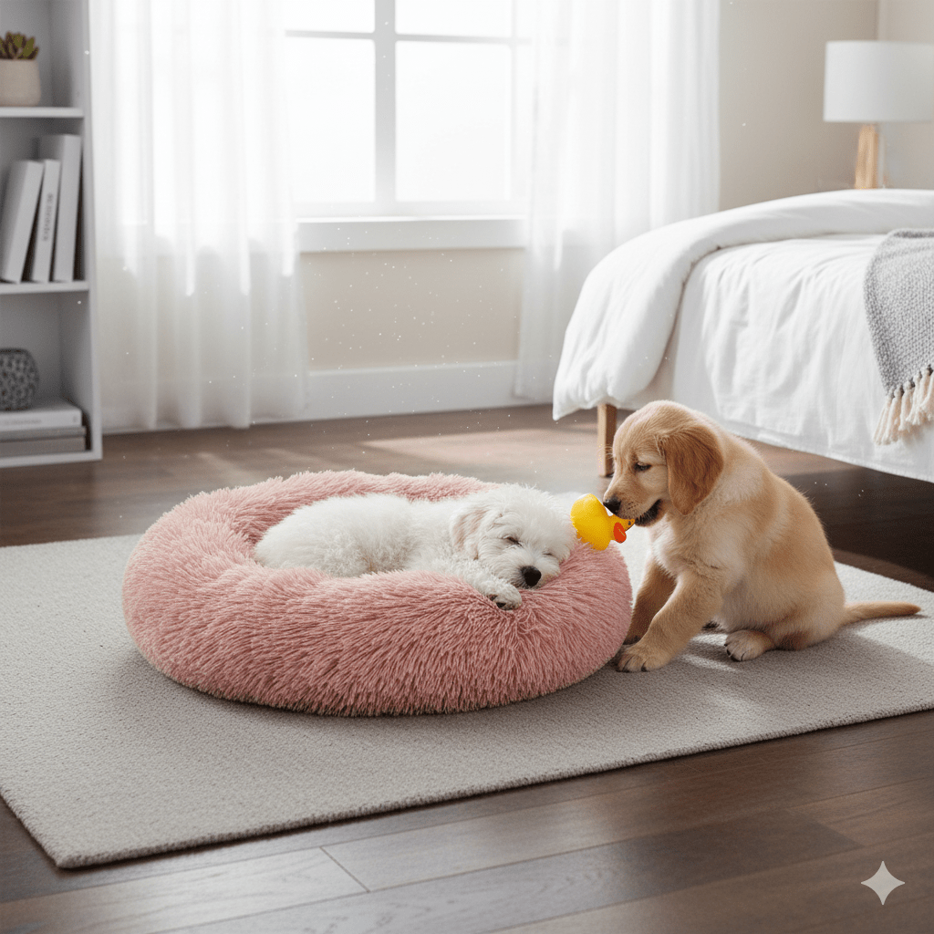 Skanto | SLUMBERPAWS BED – Beruhigendes Hundebett für tiefen, erholsamen Schlaf