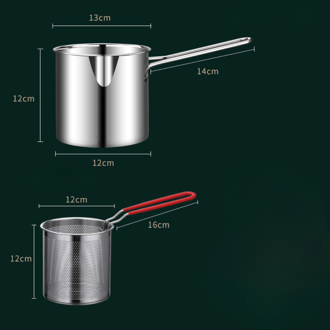 Skanto | Snack Pot – Edelstahl-Fritteuse für knusprige Snacks & ölsparendes Kochen