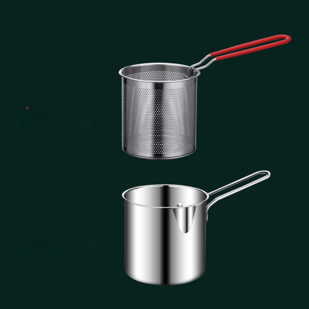 Skanto | Snack Pot – Edelstahl-Fritteuse für knusprige Snacks & ölsparendes Kochen