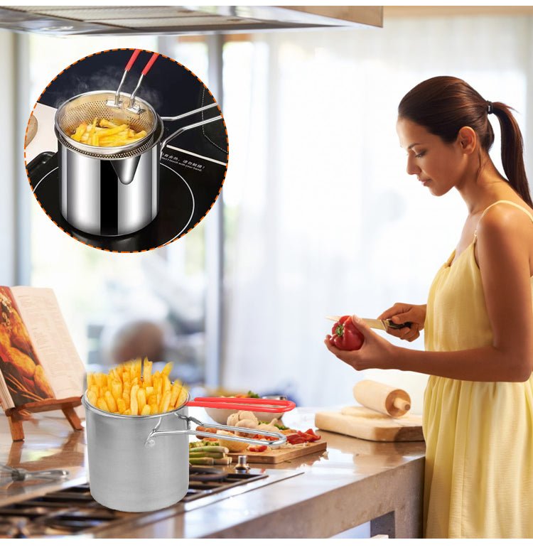 Skanto | Snack Pot – Edelstahl-Fritteuse für knusprige Snacks & ölsparendes Kochen