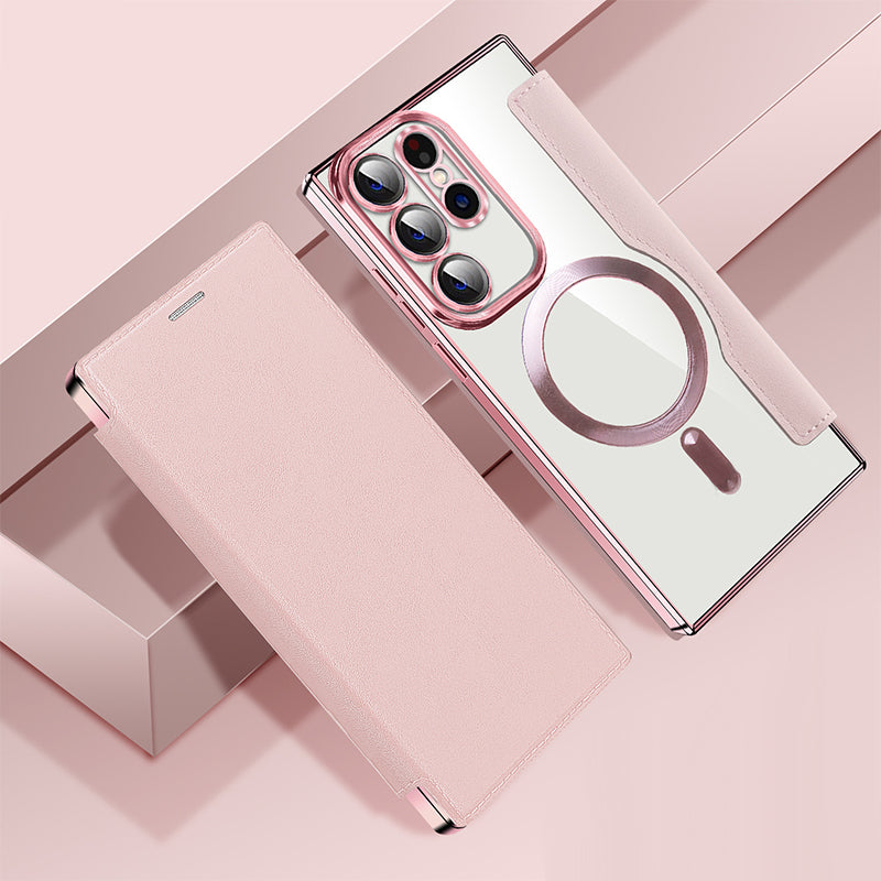 Neue Flip-Handyhülle mit Ledertextur für Samsung