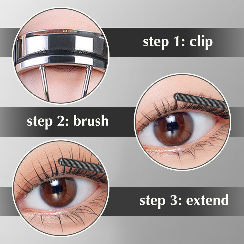 Skanto | 3D Curling Metall-Wimpernzange Mascara - Wasserfest & Langanhaltend