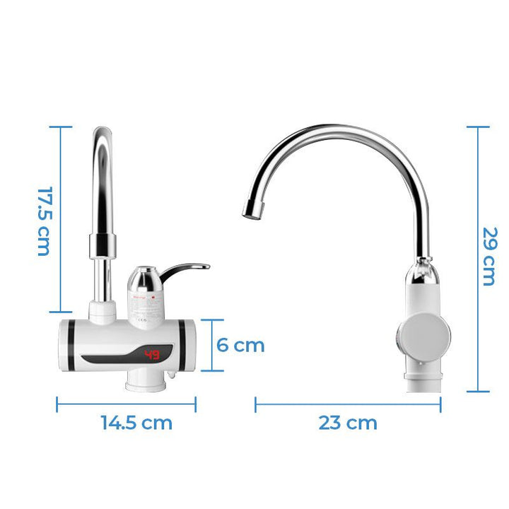 Skanto | HotFlow Elektrischer Durchlauferhitzer-Wasserhahn – Sofort warmes Wasser für Küche & Bad (3000W)