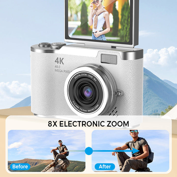Skanto | 4K HD Digital-Kamera mit Klappdisplay