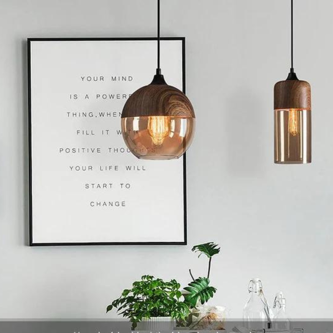 Skanto | Stilvolle skandinavische Holz-Pendelleuchte - NordLuna
