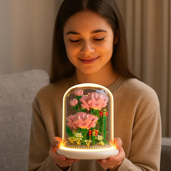 Skanto | Edle Baustein-Blume im Glas