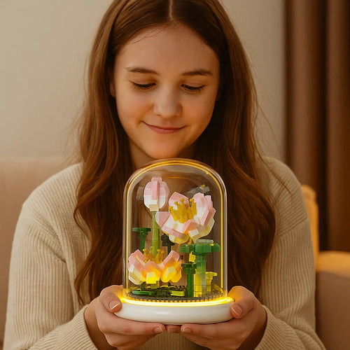 Skanto | Edle Baustein-Blume im Glas