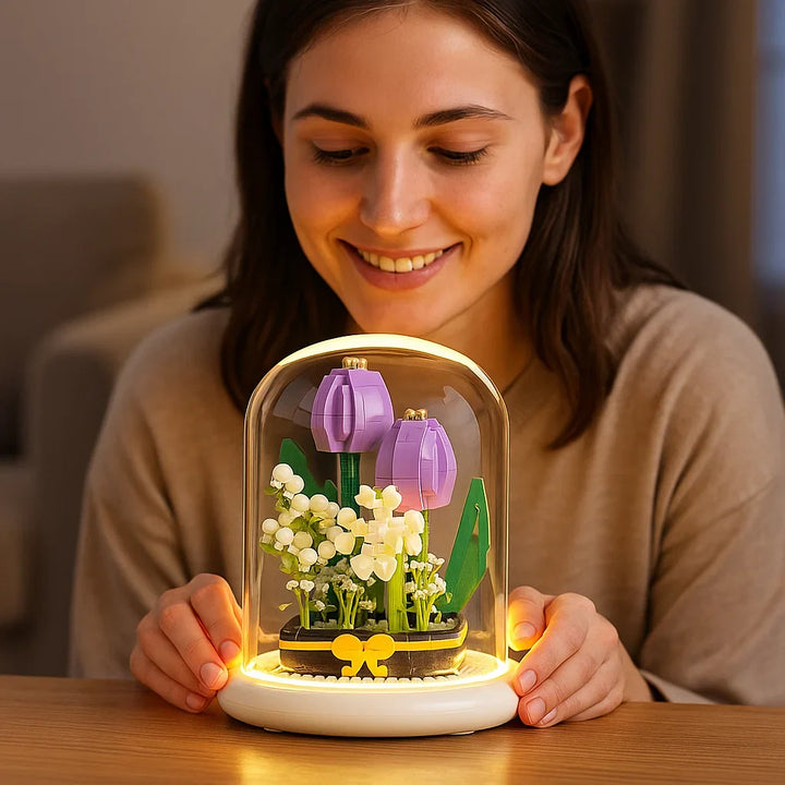 Skanto | Edle Baustein-Blume im Glas