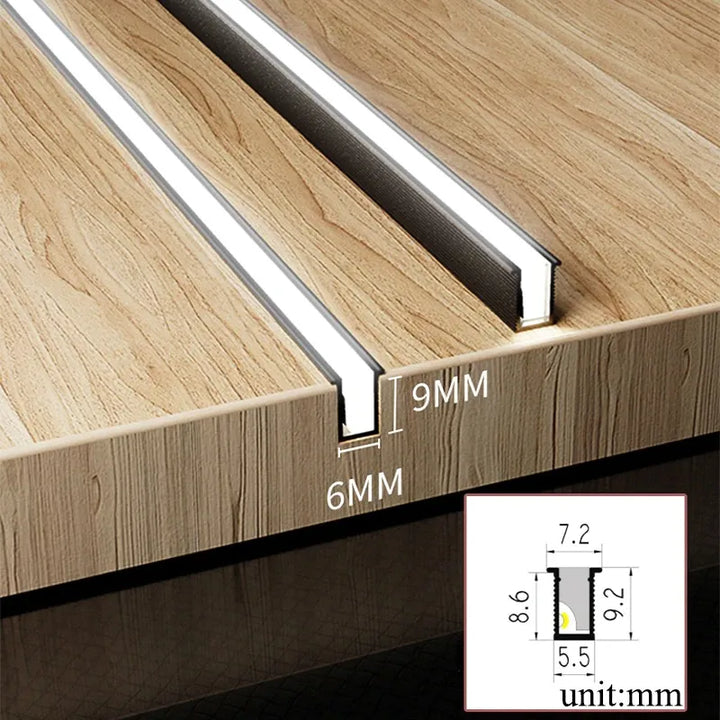 Skanto | LED-Lichtleiste Unterschrank | Ultradünn | DC12V, 10W/m | Zuschneidbar & Farbtemperatur wählbar