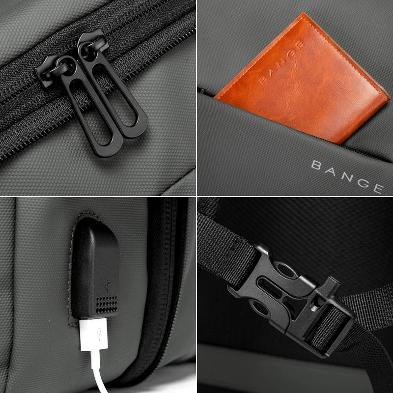 Skanto | URBANFORM Business Rucksack – Erweiterbar, wasserdicht, USB-Ladeanschluss & 17.3" Laptopfach